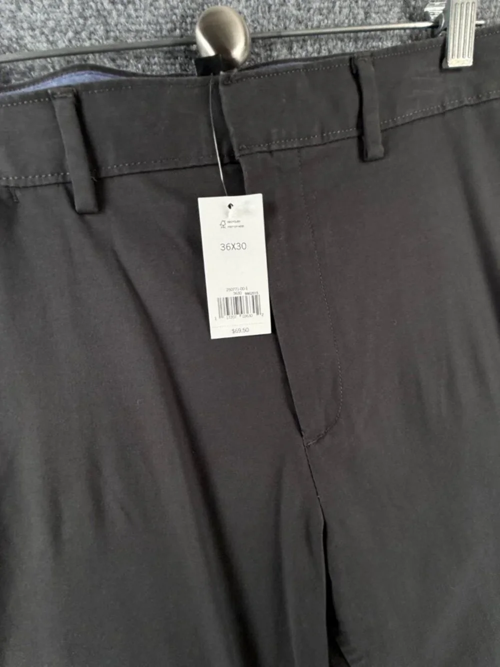 NWT Banana Republic Fulton Chino Pants Gray Men 36x30 Cotton Cotton Blend Casual